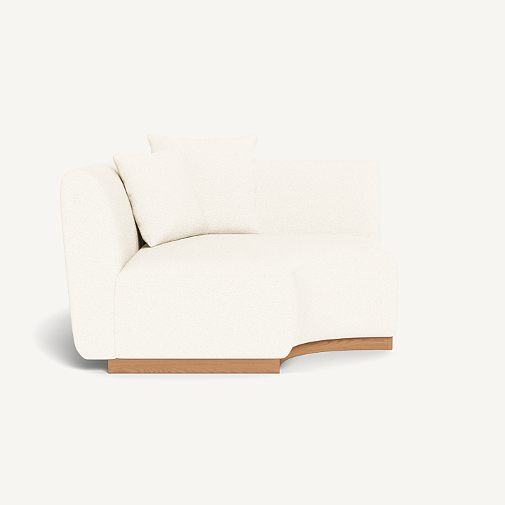 “Front view of Harbour Como Curved Corner – modern curved lounge design”