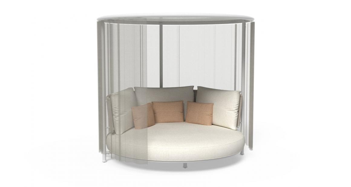 Luxury contemporary Coral Daybed by Marco Acerbis for Talentispa, high-end Italian outdoor furniture for Birmingham, Michigan.