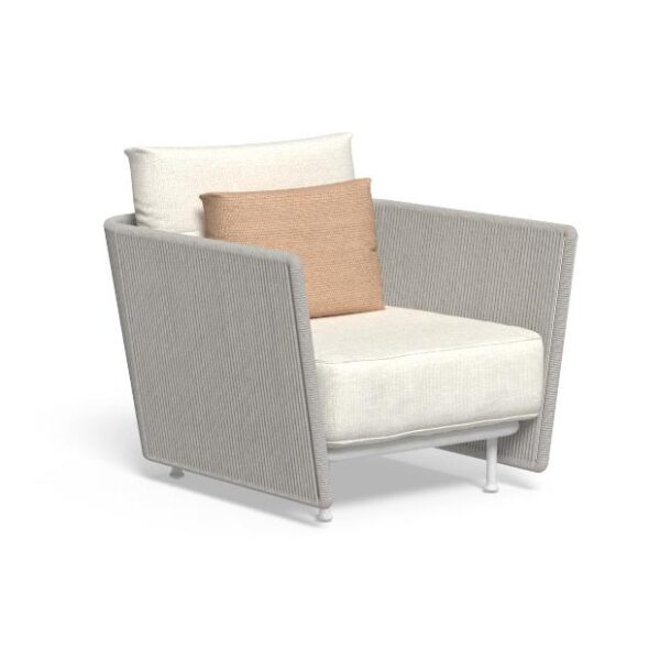 "Comfortable Coral Living Armchair by TalentiSpa ideal for terraces, gardens, or indoor use."