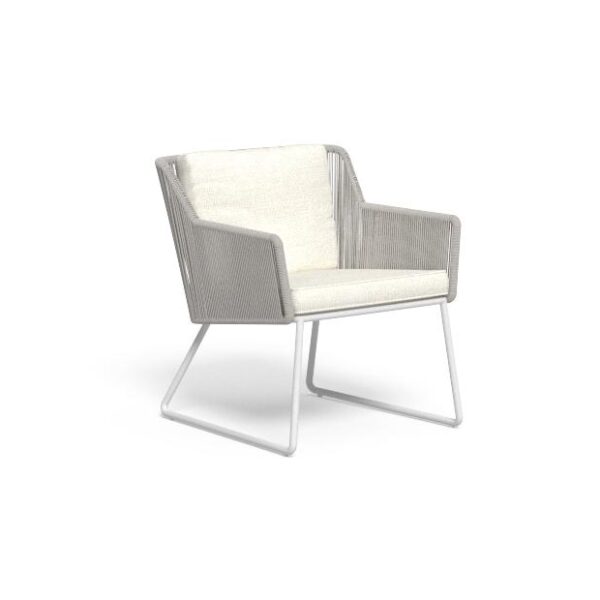 "TalentiSpa Coral Rope Armchair combining woven textures with minimalist luxury."