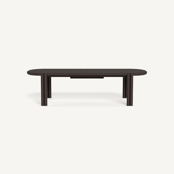 “Cove Aluminum Extension Dining Table by Harbour – sleek modern table with extendable aluminum top”