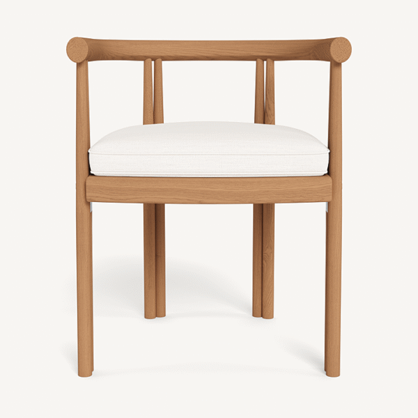 “Outdoor teak dining chair from Harbour’s Cove series – stylish and functional for modern alfresco spaces”