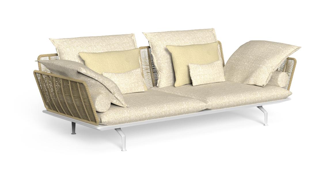 High-end Cruise//alu 3 Seater Sofa by Roberto Serio for Talentispa, modern Italian outdoor furniture for Troy, Michigan.