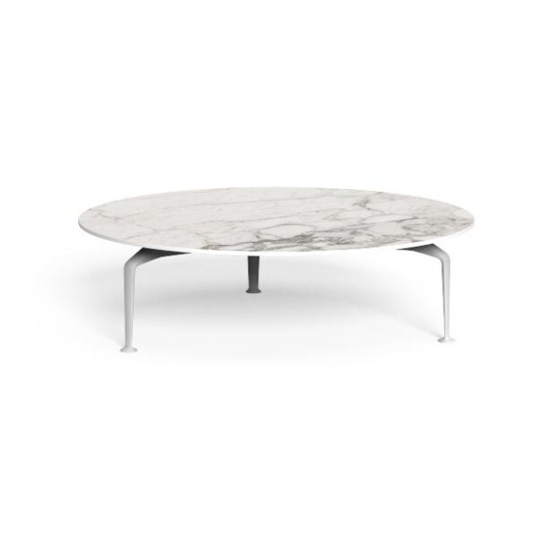 Contemporary high-end Cruise//Alu D120 round coffee table by Talenti, for Birmingham, Michigan homes.