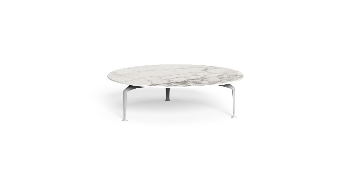 Contemporary high-end Cruise//Alu D120 round coffee table by Talenti, for Birmingham, Michigan homes.