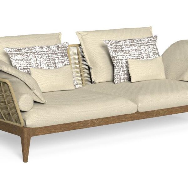 Modern Argo//Alu 3 Seater Sofa by Marco Acerbis for Talentispa, high-end Italian outdoor furniture for Royal Oak, Michigan.