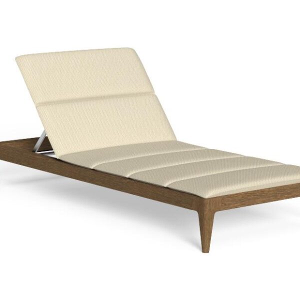 High-end Cruise Teak Sunbed by Studio Talenti for Talentispa, modern Italian outdoor furniture for Troy, Michigan.