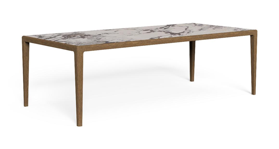 "Modern 240×110 teak dining table by TalentiSpa from the Cruise collection with elegant craftsmanship."