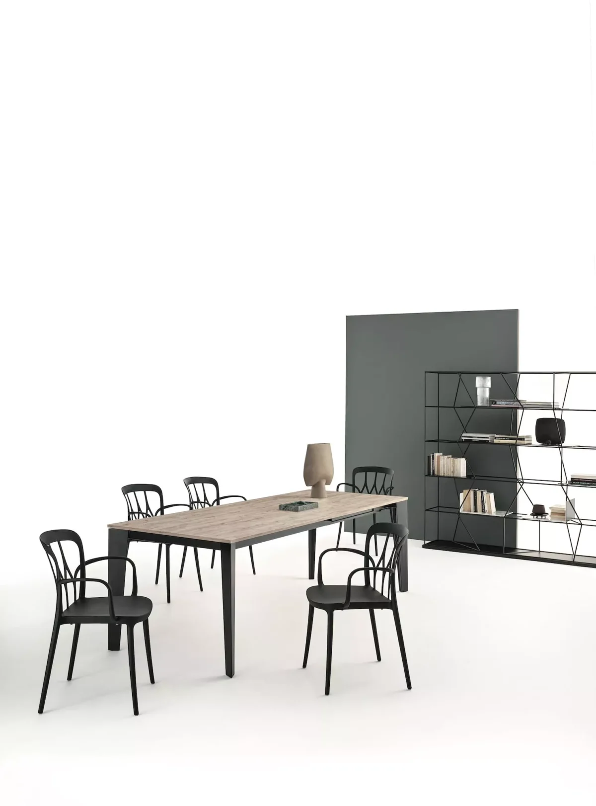 Elegant Cruz XXL dining table in SuperMarble finish with minimalist design and sturdy legs.