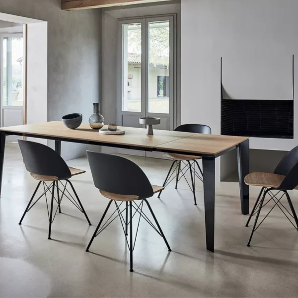 Polo Footstool by Bontempi in Royal Oak, MI featuring a sleek metal frame and upholstered seat in premium fabric.