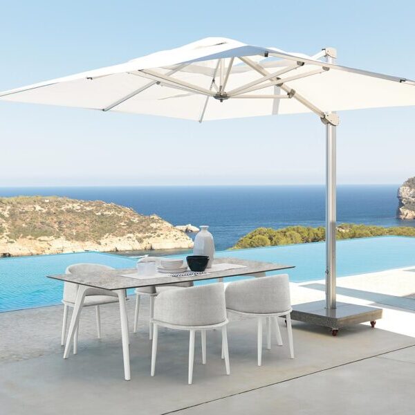 CleoSoft//Alu Dining Table 220×100 by Talenti – modern rectangular outdoor table with sleek aluminum frame and minimalist design