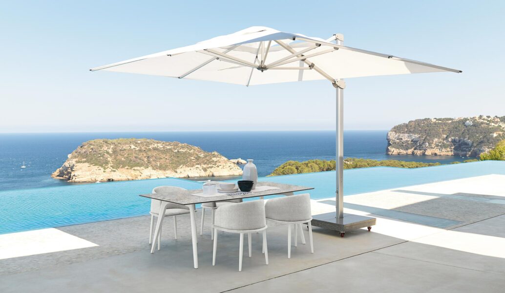 CleoSoft//Alu Dining Table 220×100 by Talenti – modern rectangular outdoor table with sleek aluminum frame and minimalist design