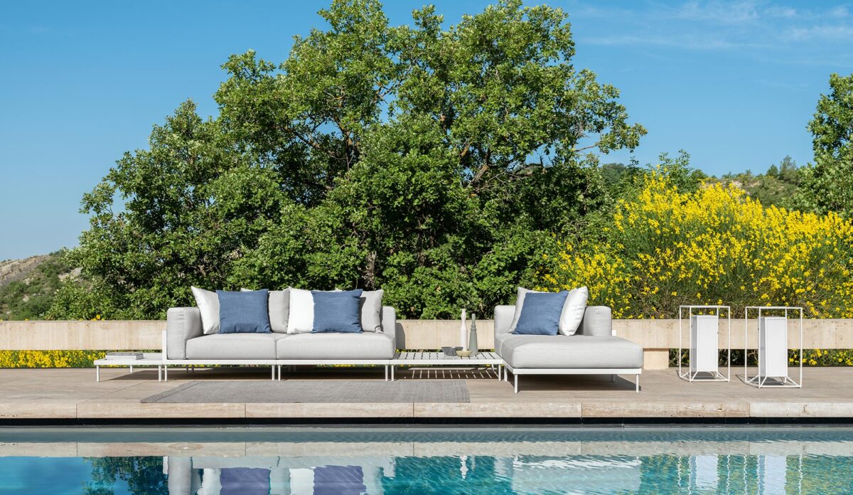 High‑end CleoSoft//Alu Canopy Sofa by Talentispa luxury Italian canopy sofa Birmingham MI outdoor space