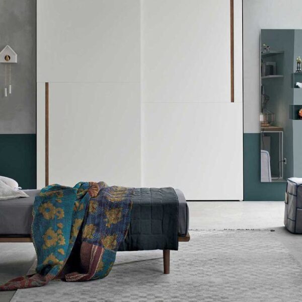 “Composition 03 children’s room by Tomasella – modern Italian bedroom with single bed and built-in wardrobe”
