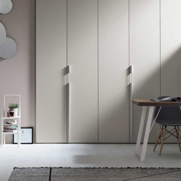 “Composition 04 children’s room by Tomasella – modern Italian bedroom with loft bed and built-in wardrobe”