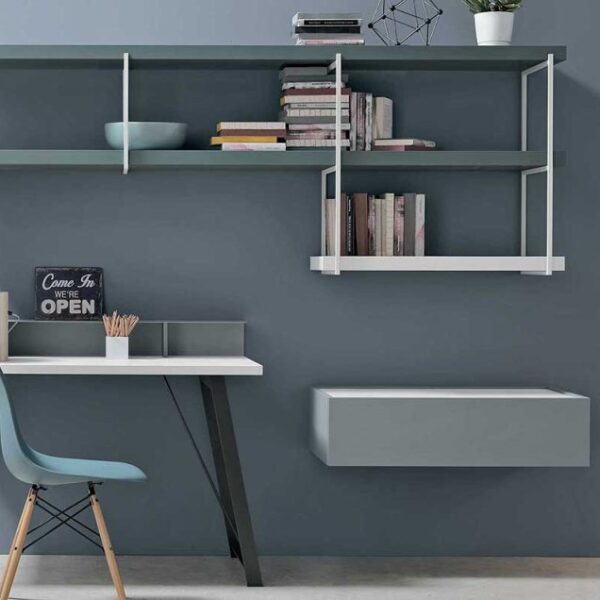 “Composition 05A children’s room by Tomasella – modern Italian kids’ bedroom with twin beds, integrated storage, and minimalist design”
