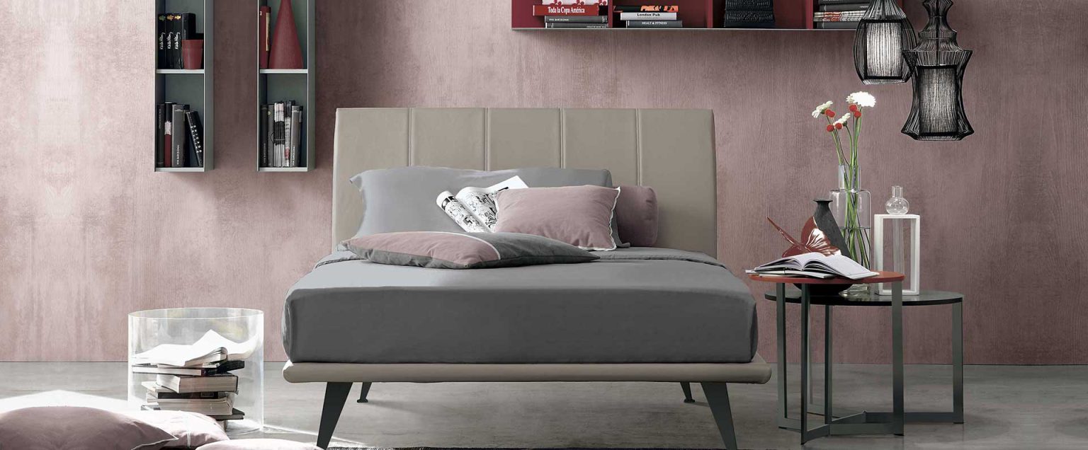 “Composition 04A children’s room by Tomasella – modern Italian kids’ bedroom with loft bed, study desk, and integrated storage”