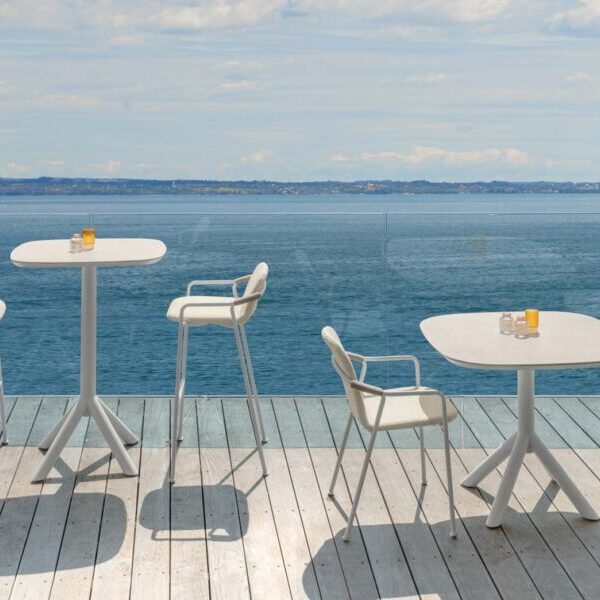 Coral Bar Table 75×75 by Talenti – square outdoor bar table with sleek modern design and durable weather-resistant materials