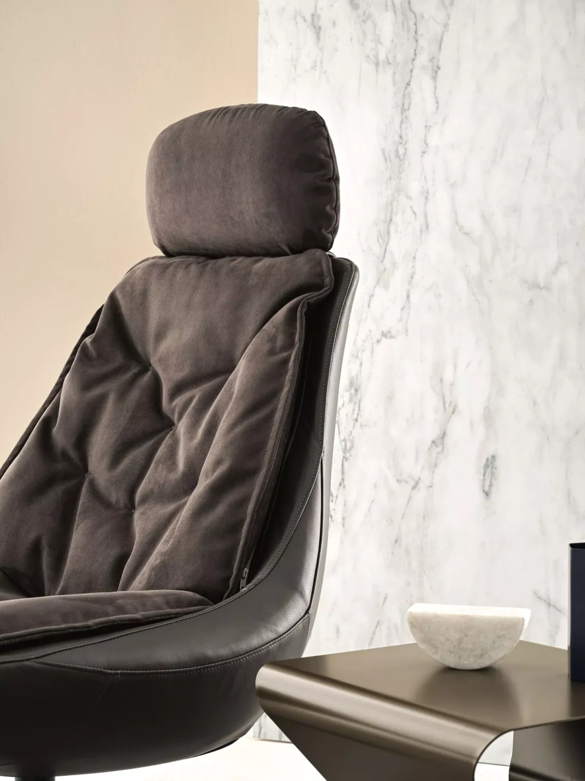 Modern Italian “One” chair by Bontempi, displayed at Royal Oak Michigan showroom