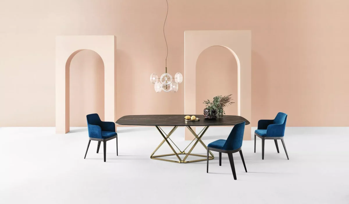 Spark by Bontempi contemporary Italian dining table in Royal Oak, Michigan showroom