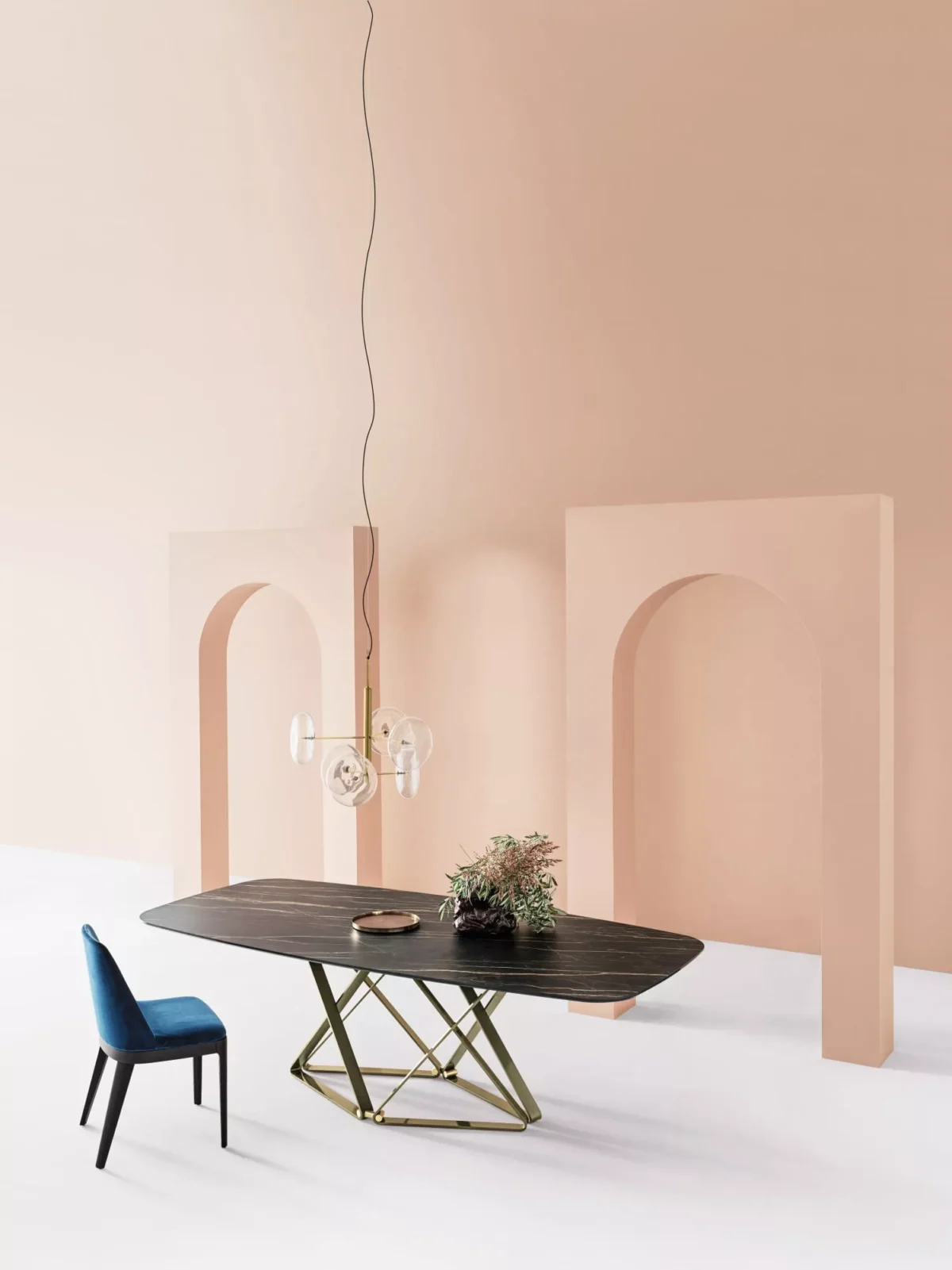 Spark by Bontempi contemporary Italian dining table in Royal Oak, Michigan showroom