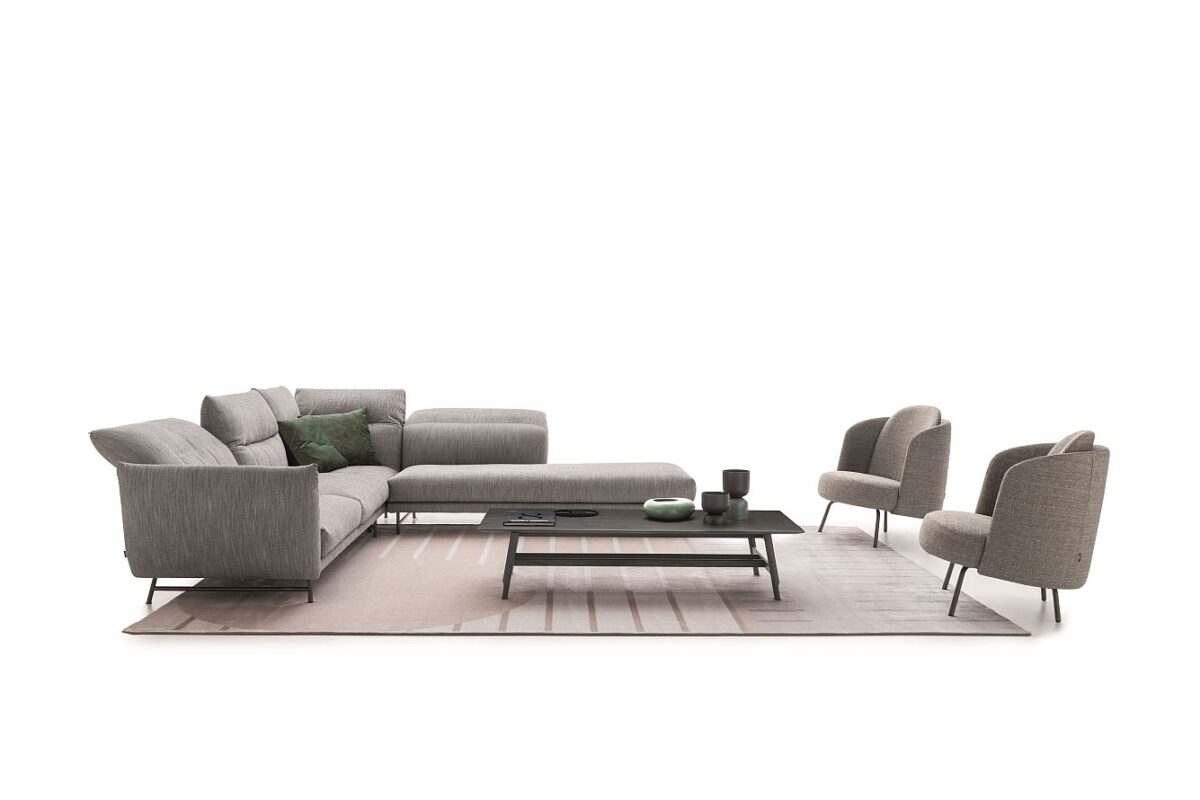 “Modern ON LINE sectional sofa by Ditre Italia – versatile seating solution with refined tailoring and low-profile design”