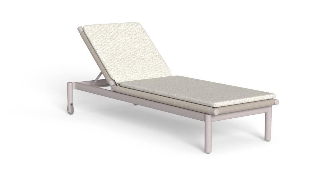 Modern Dolcevita Alu Sunbed by Karim Rashid for Talentispa, high-end Italian outdoor furniture for Royal Oak, Michigan.