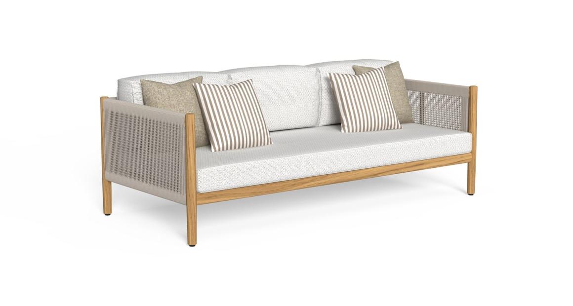 Luxury contemporary Dolcevita 3 Seater Sofa by Karim Rashid for Talentispa, high-end Italian outdoor furniture for Birmingham, Michigan.