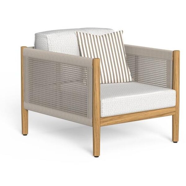 "Cozy and refined Dolcevita armchair with minimalist elegance and deep comfort, by Talentispa."