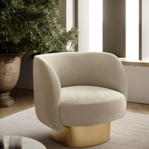 Modern Italian **Doris** armchair by Bontempi, displayed at Royal Oak Michigan showroom