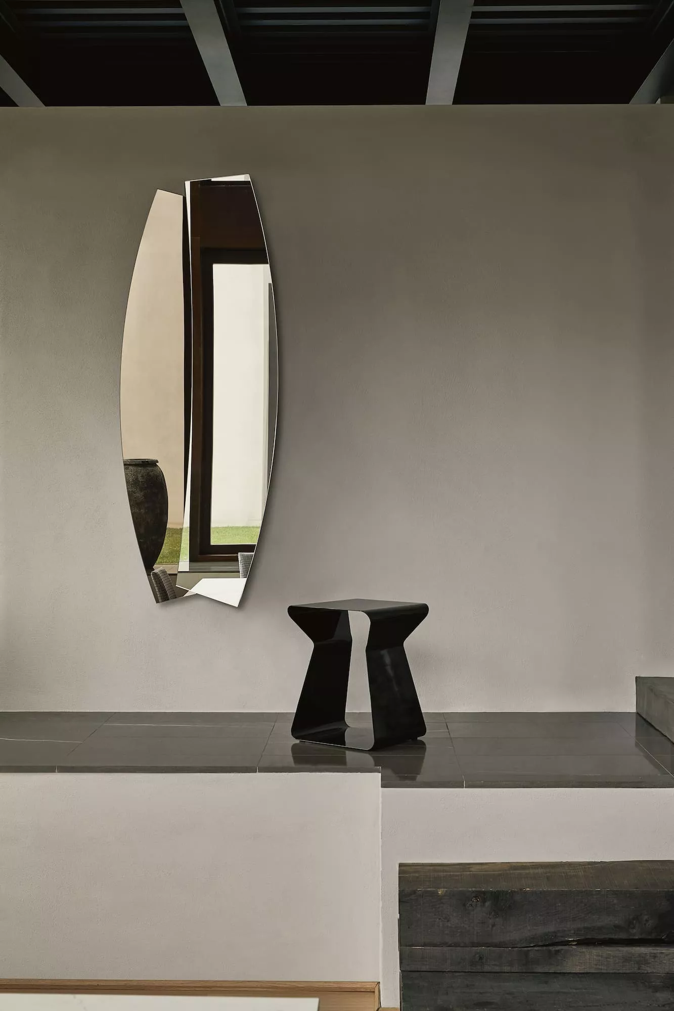 Double by Bontempi contemporary Italian dining table in Troy, Michigan showroom