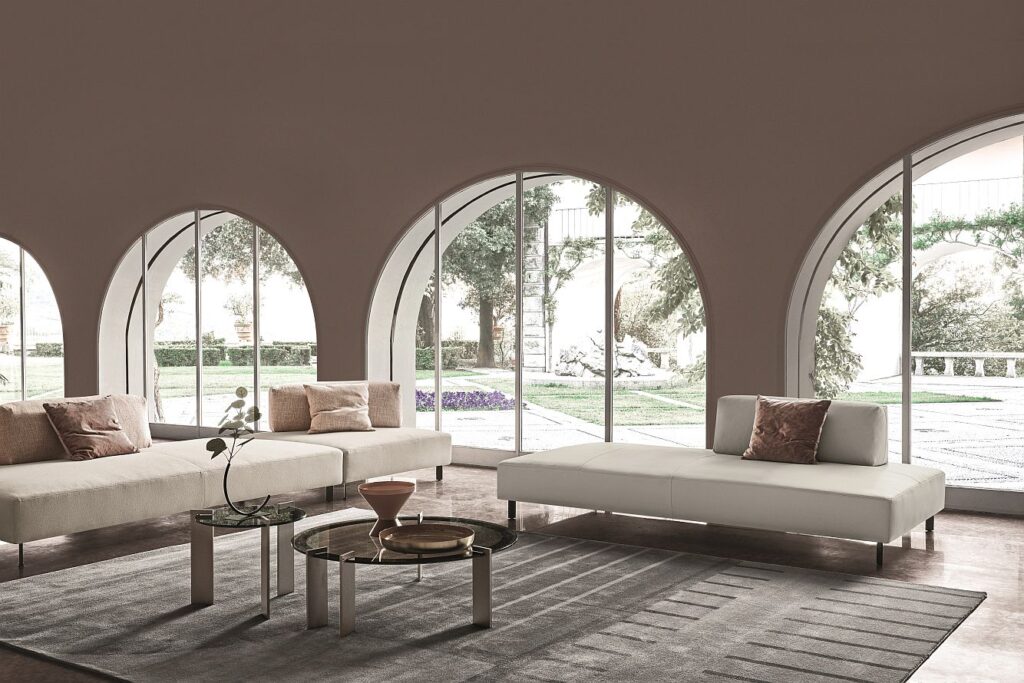 “Sanders Air sofa by Ditre Italia – modern Italian modular sofa with slim raised base and deep cushioned seats”
