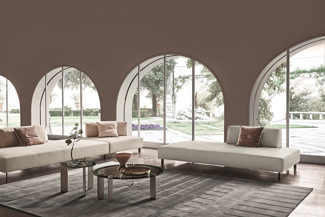 “Sanders Air sofa by Ditre Italia – modern Italian modular sofa with slim raised base and deep cushioned seats”