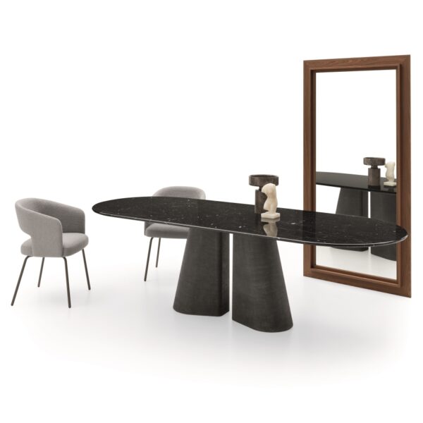 “PILLAR table by Ditre Italia – contemporary Italian dining table with bold cylindrical base and elegant top”