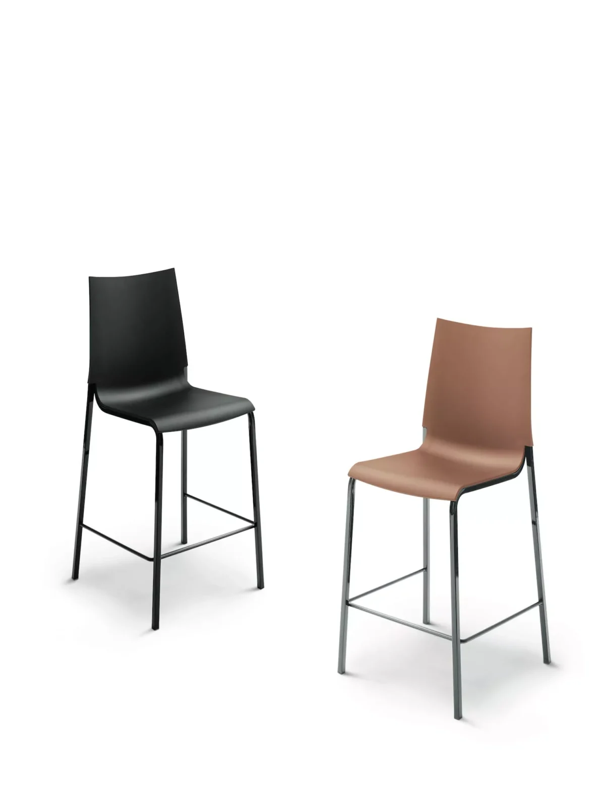 High-end contemporary Eva footstool by Bontempi, showcased at Birmingham Michigan showroom