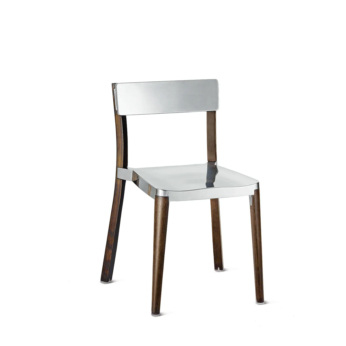Lancaster Chair by Emeco, featuring a solid ash wood frame and die-cast recycled aluminum seat and back, designed by Michael Young. 1stdibs.com +7 shophorne.com +7 lightology.com +7