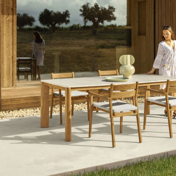 Oliver Dining Table 220×110 by Talenti – elegant rectangular outdoor table with sleek modern design and spacious surface