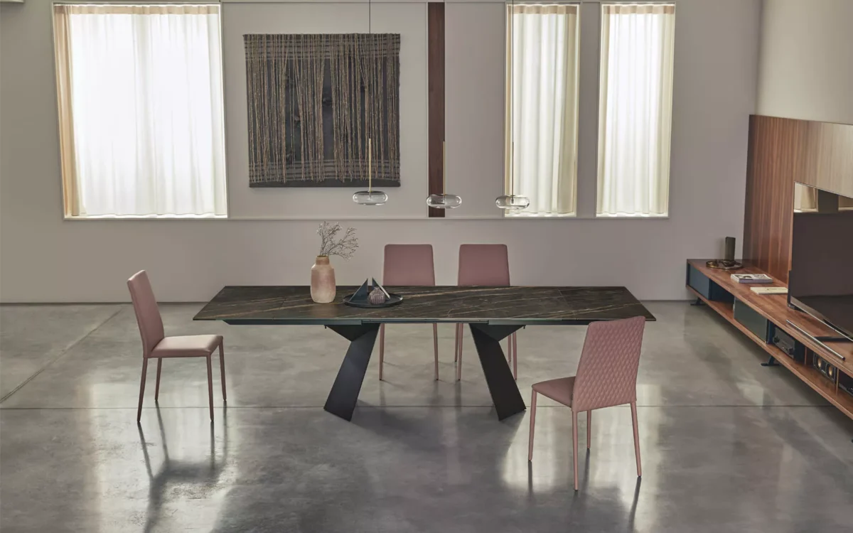 Luxury contemporary Malik table by Bontempi, perfect for an elegant dining room in Royal Oak, Michigan.