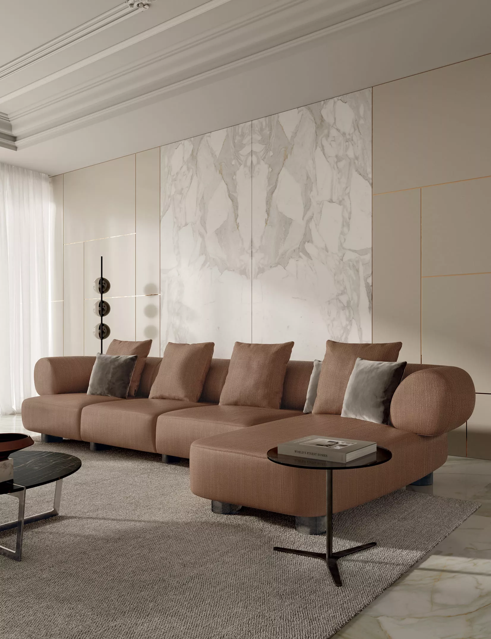 Franz by Bontempi luxury Italian dining chair in Birmingham, Michigan showroom