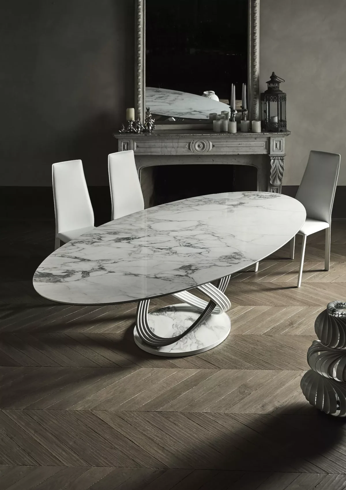 Elegant Delilah chair by Bontempi in minimalist interior setting