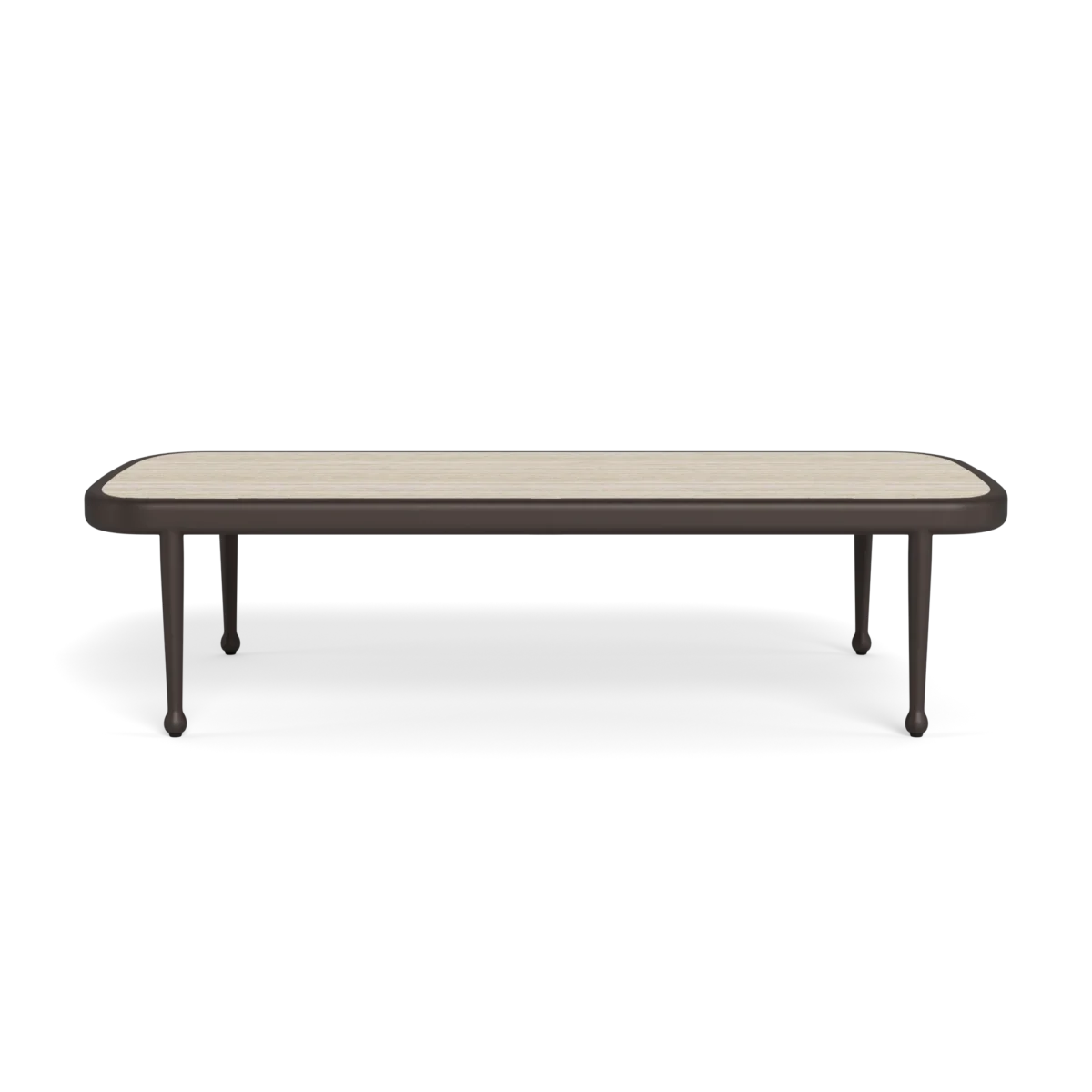 “Modern rectangular coffee table from Harbour’s Andre collection – durable construction with sleek aesthetic”