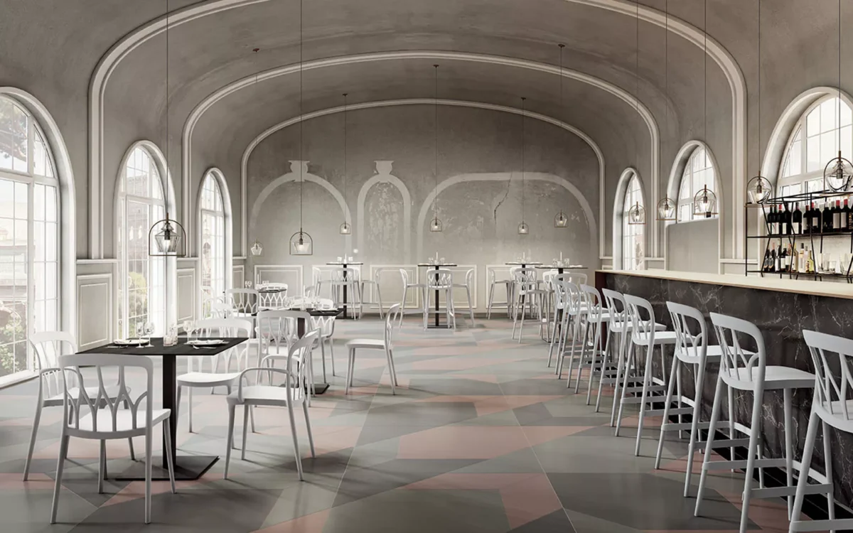 Swing by Bontempi contemporary Italian dining table in Birmingham, Michigan showroom