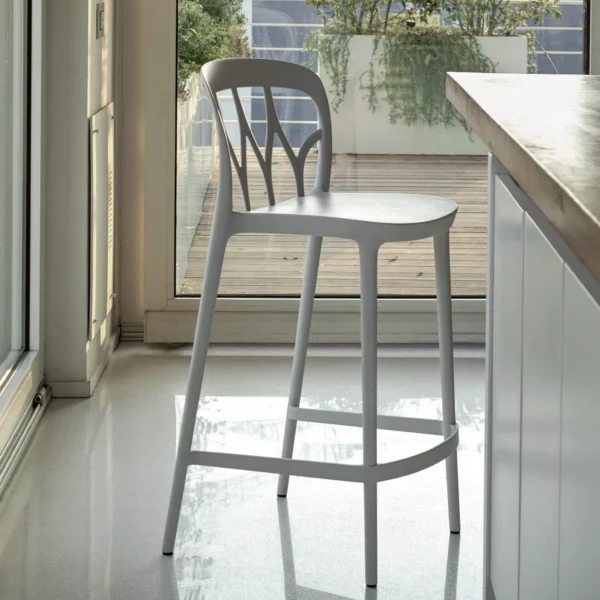 Galaxy Footstool by Bontempi in Royal Oak, MI featuring a sleek polypropylene frame with recyclable glass fiber and a modern design.