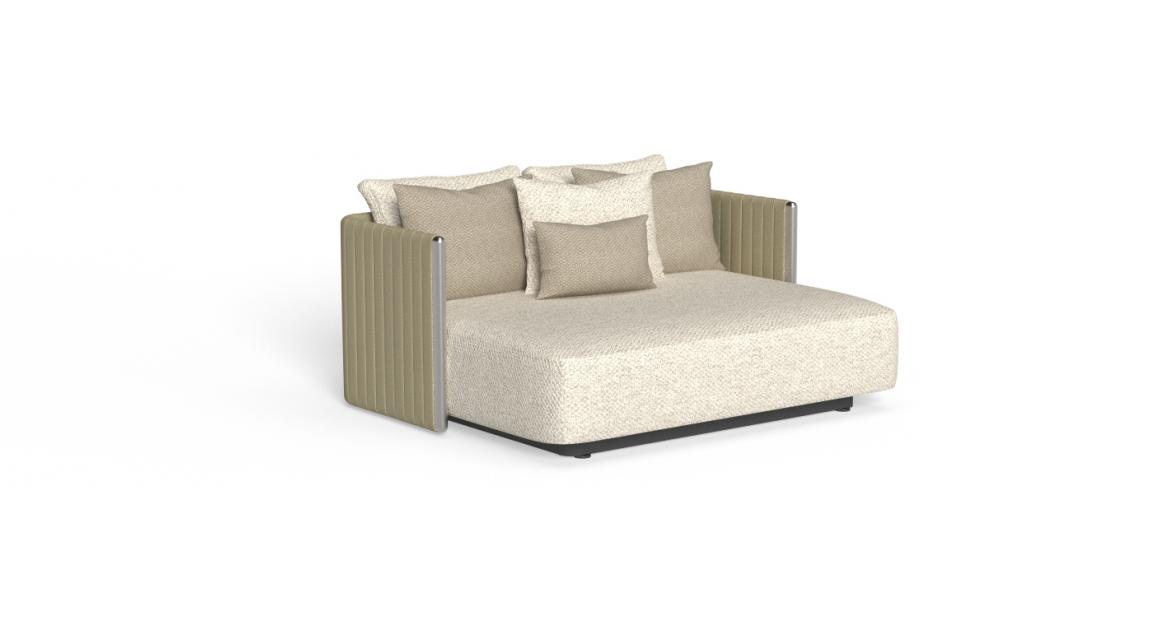 Luxury contemporary George Daybed by Talenti Technical Department for Talentispa, high-end Italian outdoor furniture for Birmingham, Michigan.