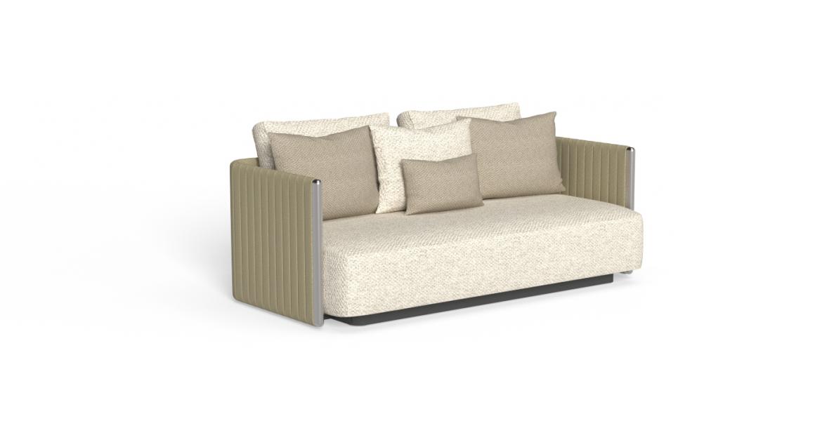 Luxury contemporary George woven 2-seater outdoor sofa by Talentispa, designer patio seating for Birmingham, Michigan.