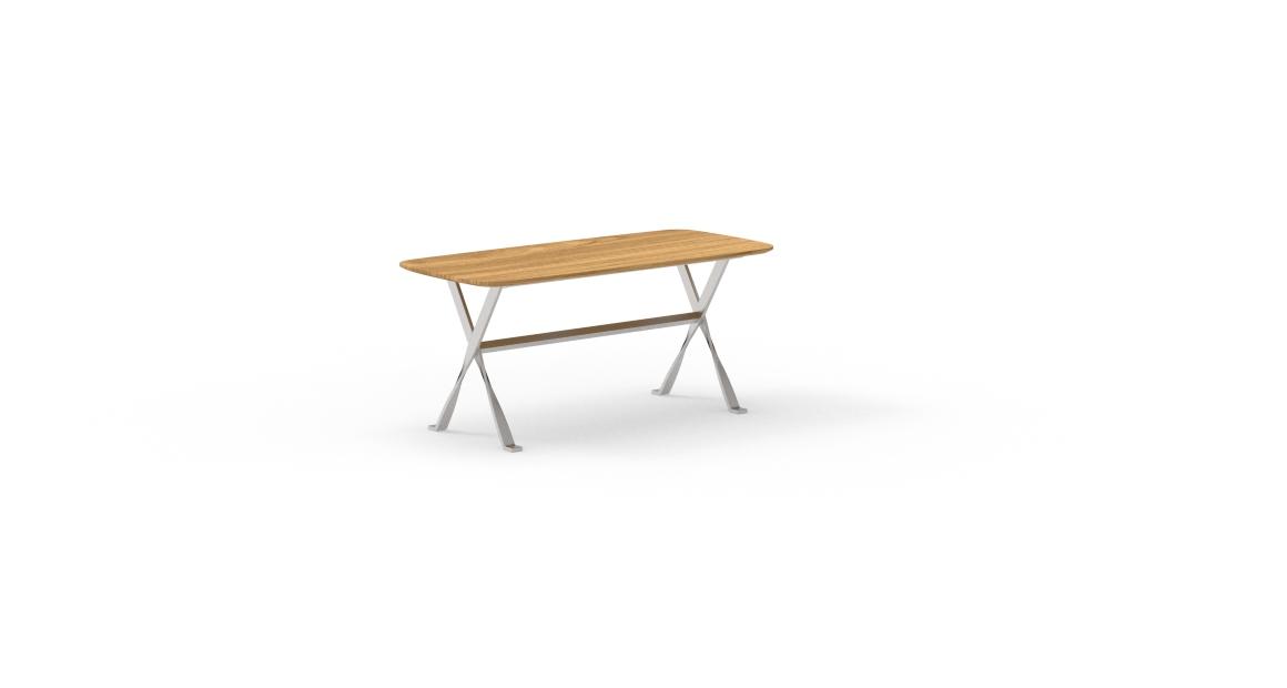 Contemporary high-end George 40x90 side table by Talenti, for Birmingham, Michigan homes.