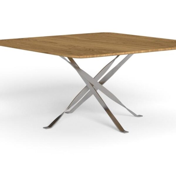 "Outdoor dining table George D.155 by TalentiSpa with round top and powder-coated structure."
