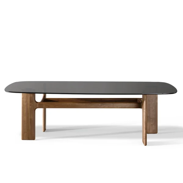 Hippos Dining Table by Bonaldo – architectural rectangular table with oval legs creating dynamic visual strength
