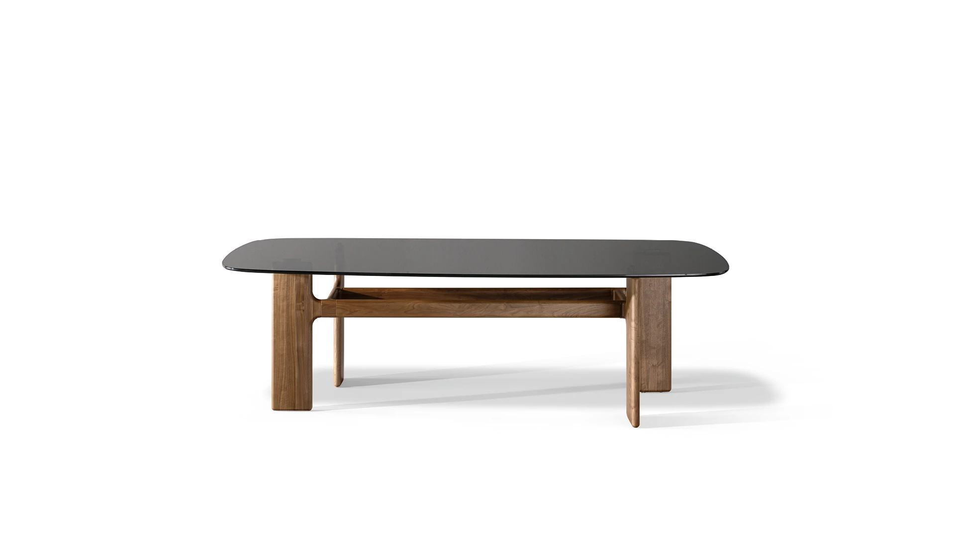 Hippos Dining Table by Bonaldo – architectural rectangular table with oval legs creating dynamic visual strength