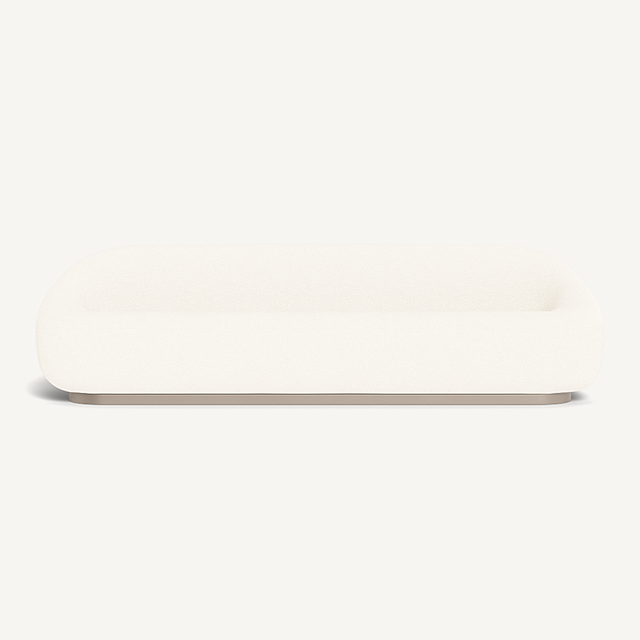 “Gio 3 Seat Sofa by Harbour – modern outdoor sofa with curved silhouette and plush all-weather cushions”